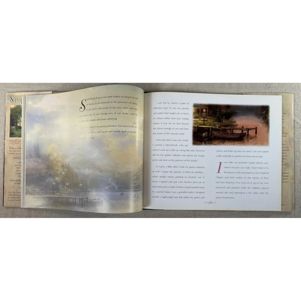 Thomas‎ Kinkade Simpler Times 1996 Hardcover Book Coffee Table Art Illustrator